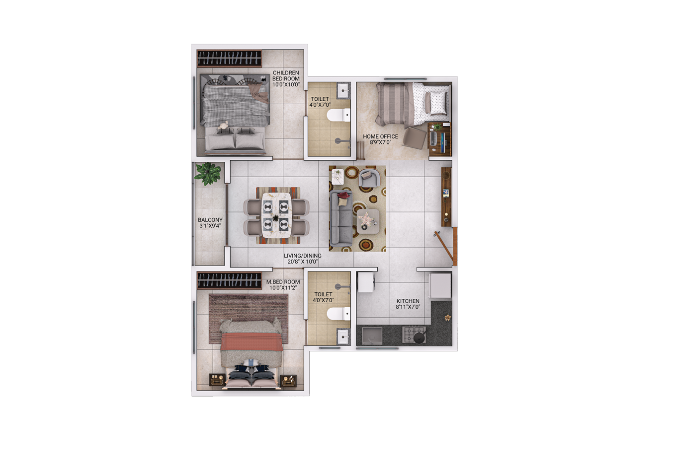 Nambiar Millenia Floor Plan